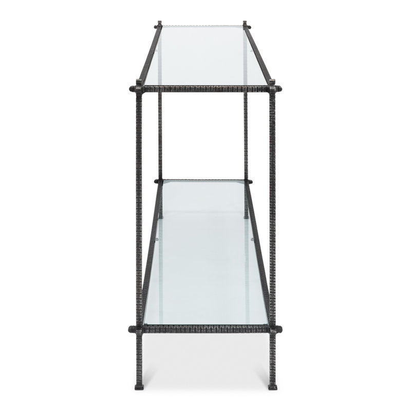 Hand Chased 60'' W Glass Console Table