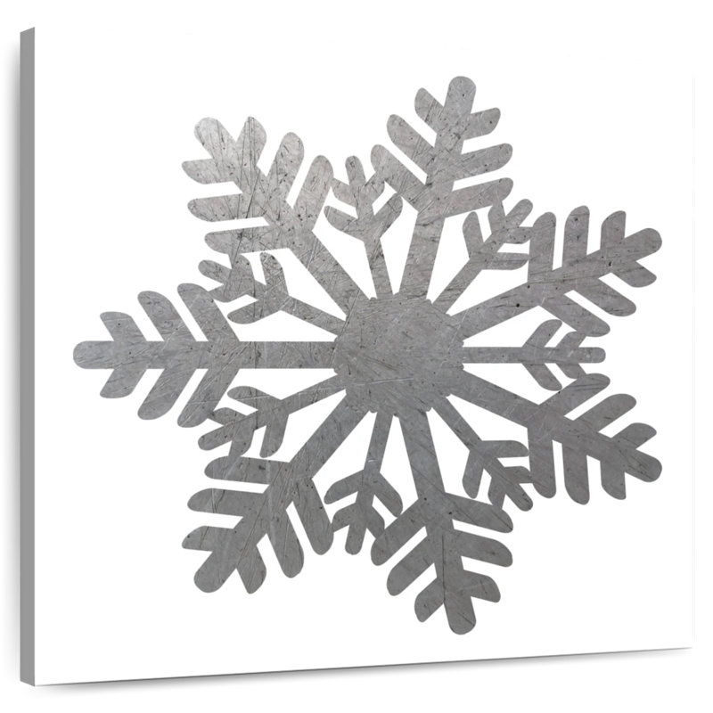 Lelend Silver Snowflakes I, 33" H x 33" W