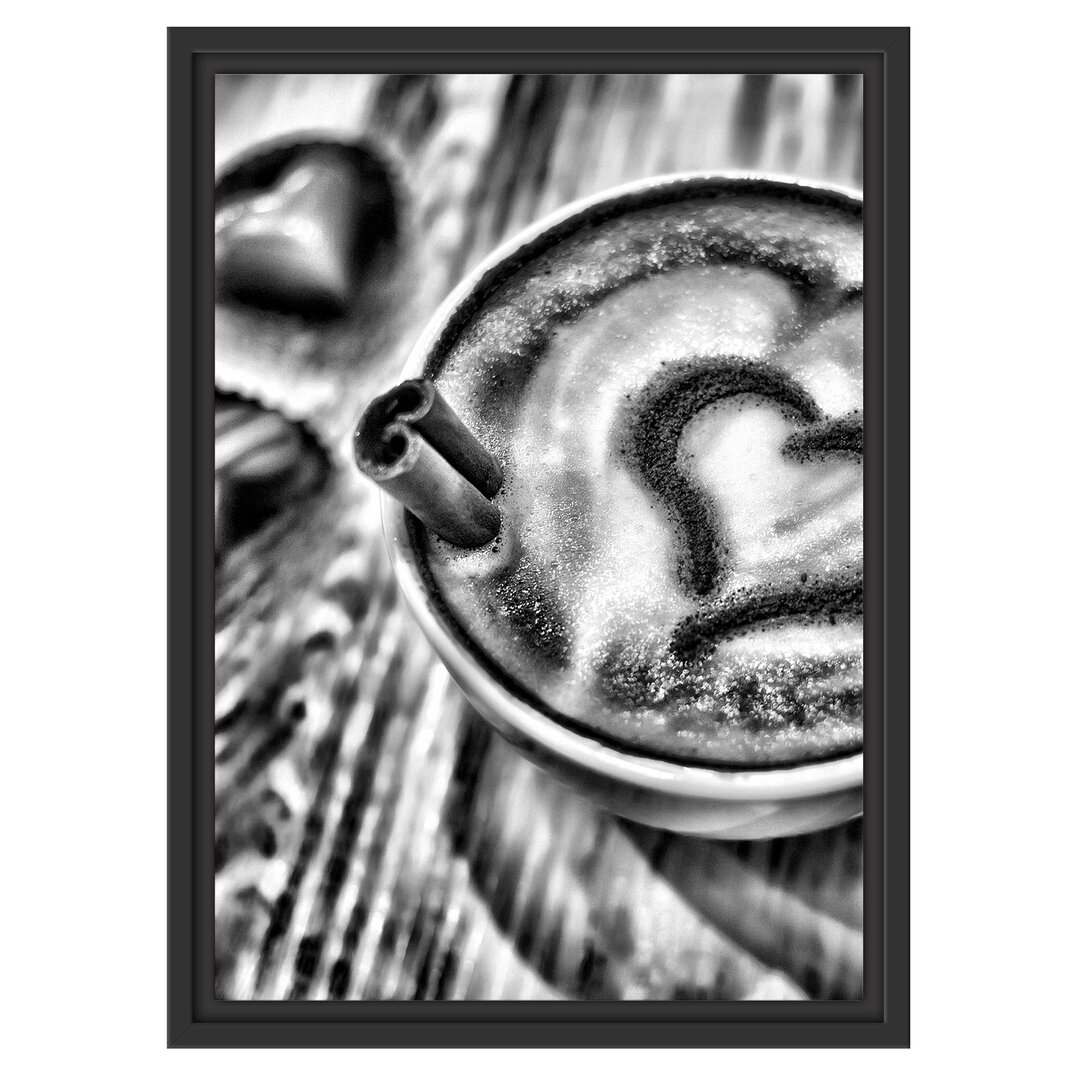 Gerahmtes Wandbild Kaffee Cappuccino