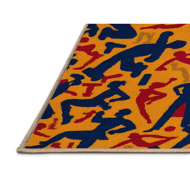 Washable Aerobics Sports Area Rug, Round 8'