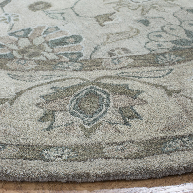 Caresse Hand Tufted Wool Pile Southwestern Rug, Round 6'