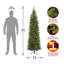 The Holiday Aisle® Kingswood Fir Pencil Tree with Multicolor Lights-945852547