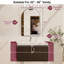 40"x30" Frame LED Bathroom Mirror, Arched Anti-Fog Bathroom Vanity Mirror With Lighted Dimmable And Memory Function-1090483067-1090483071