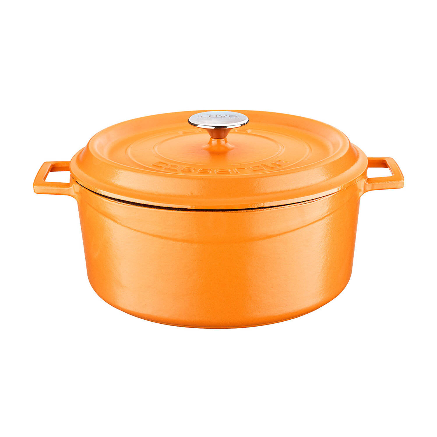 LAVA 7 Quarts Cast Iron Dutch Oven: Multipurpose Stylish Round Shape Dutch  Oven Pot with Glossy Sand-Colored Three Layers of Enamel Coated Interior