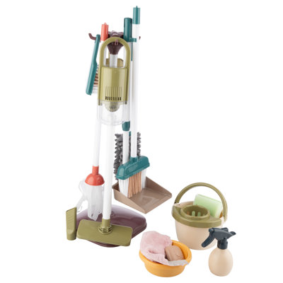 Kids Cleaning Toy Set - 15 Piece Toddler Cleaning Set With Kids Vacuum That Really Works, Broom, Dustpan, Mop, Bucket, Duster, Sponge, And More - Pretend Play Toys For Toddlers 3 And Up By Hey! Play!