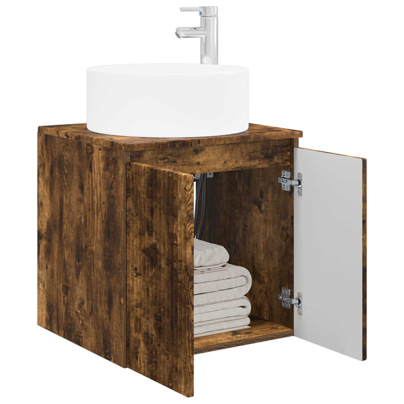 495 mm Bathroom Vanity, Smoked Oak