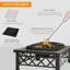 Square Steel Wood Burning Fire Pit