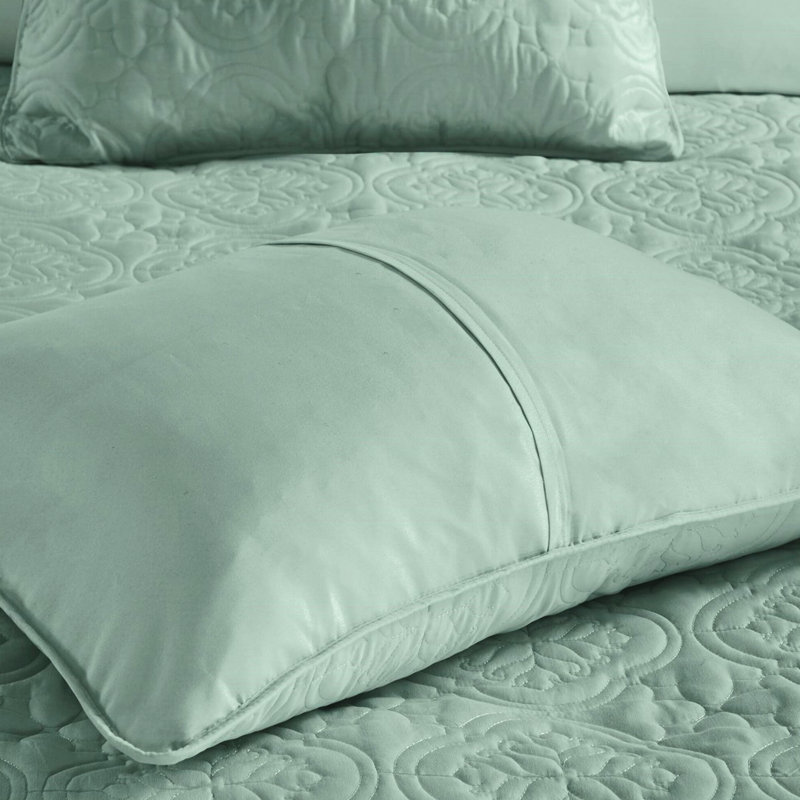 3 Piece Reversible King/ King Bedspread - , Exquisite Quilting, Machine Washable, 2 Matching Shams, Stylish Design Pieces Reversible, Filling, Stunning Quilt, Shams
