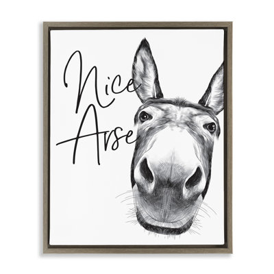 Art mural sur toile flottante Donkey Bathroom Humor