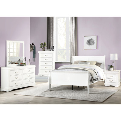Grand lit blanc avec tête de lit à profil bas de 29 pouces et structure incurvée, structure en bois massif, trois lattes compatibles avec un sommier, 10 étages, 62 po de profondeur, 90 po de largeur, 47 po de hauteur, poids d'une livre