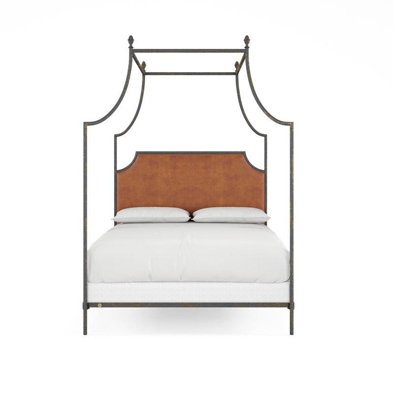 337 Flying Arch Canopy Bed | Complete Canopy, California King, Raven/Copper
