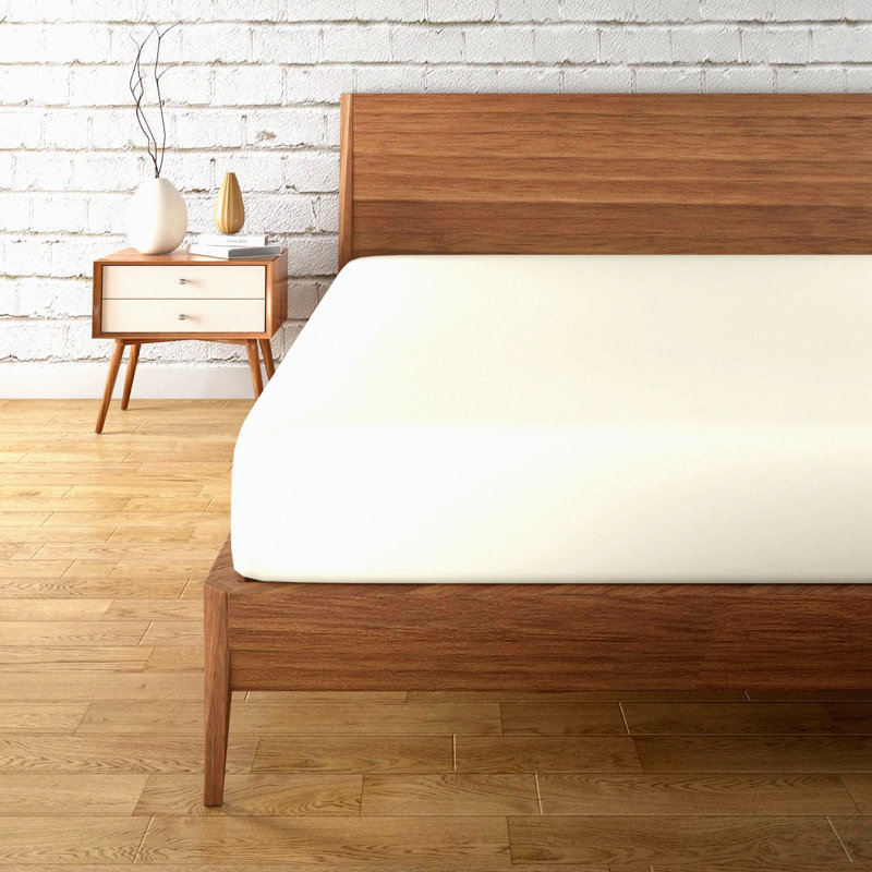 Percale Weave California Fitted Sheet - 300 Thread Count GOTS Certified - 17" Deep Pockets - Soft & Breathable Bedding