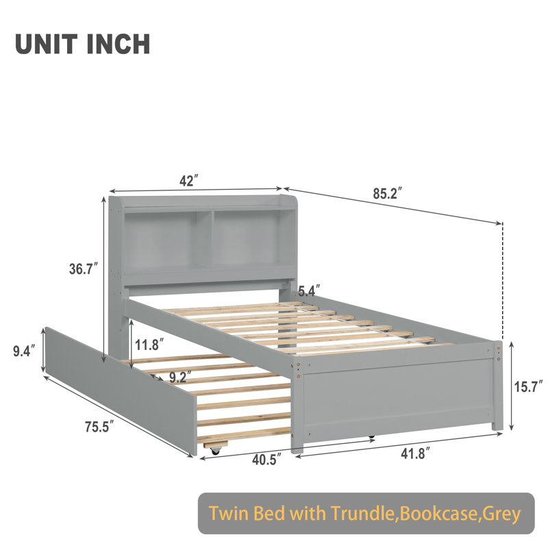 Tinley Bed, Gray