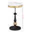 Table d'appoint ronde en métal Riko - noir et amp; Or avec plateau supérieur pour une utilisation intérieure ou semi-extérieure