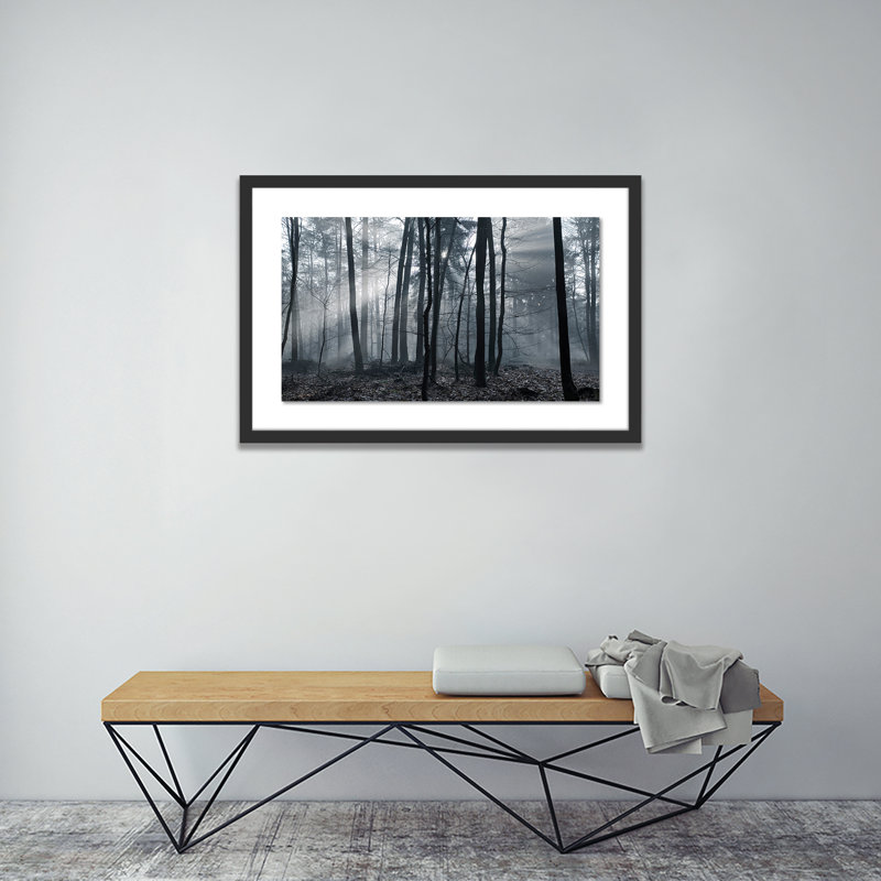 Eerie Trees I Print by Jakob Wagner, Black, 16" H x 24" W x 1.5" D
