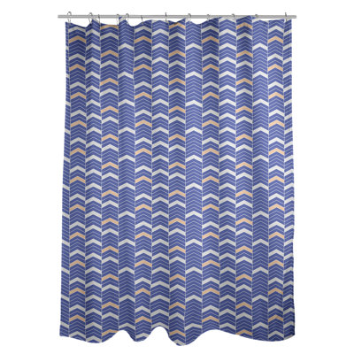 Rideau de douche simple à chevrons