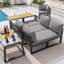 7 - Person Modular Outdoor Sofa Set With Fold-out Armrests And Ice Bucket-1322493911