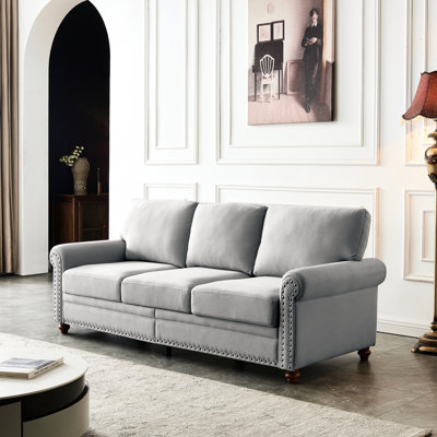Cadre confortable en lin gris avec boîte de rangement amovible