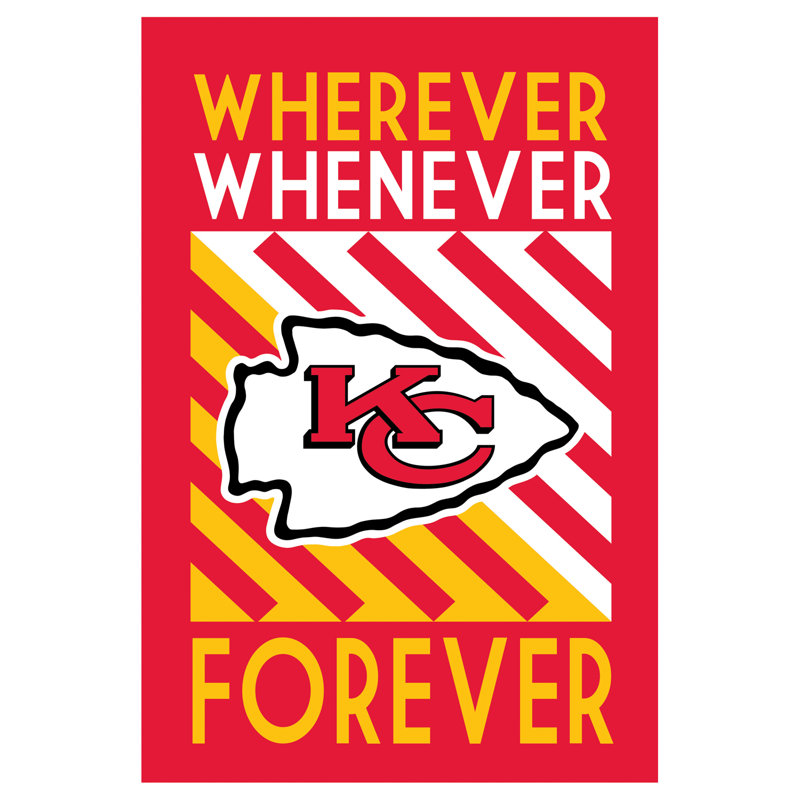 Drapeau de maison en polyester Deeric 0,05 x 4 po, Kansas City Chiefs