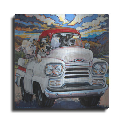 'Cattle Drive' by CR Townsend, Metal Wall Art