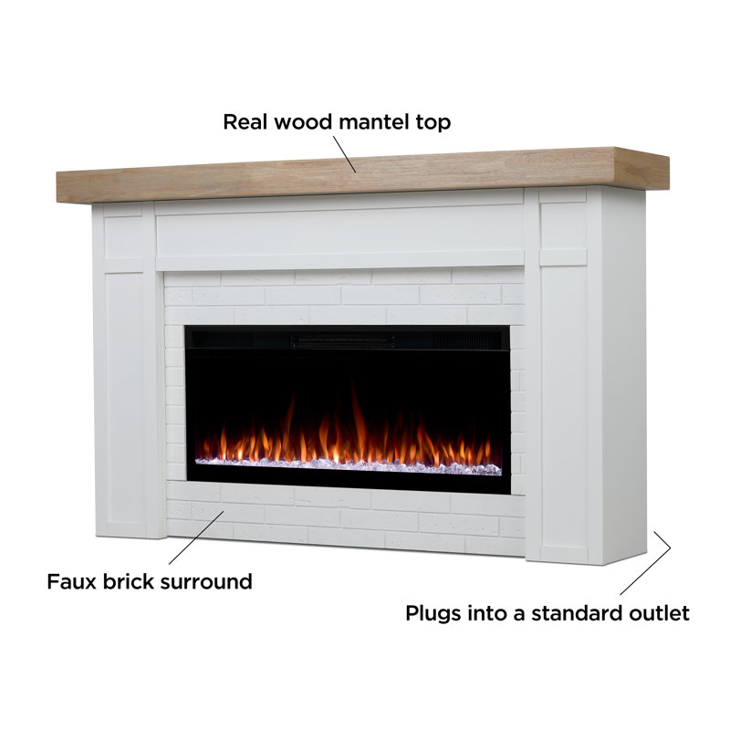 Cravenhall 64" Landscape Electric Fireplace by Real Flame, Smart