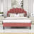 Mireia Upholstered Wooden Platform Bed with Headboard-2107350479-2107350477