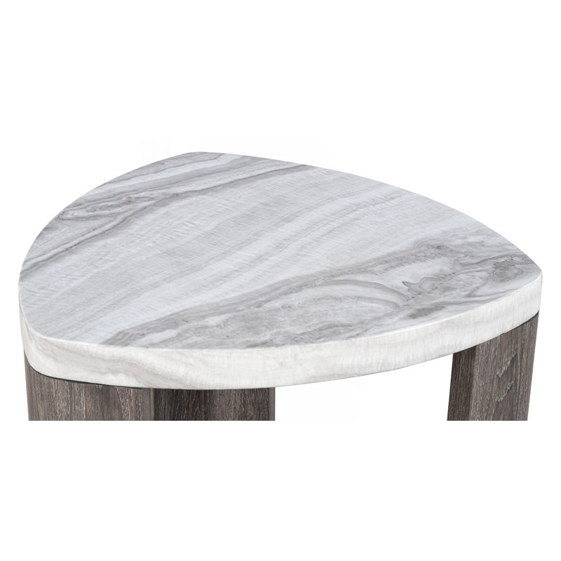 Contemporary Style Triangle End Table