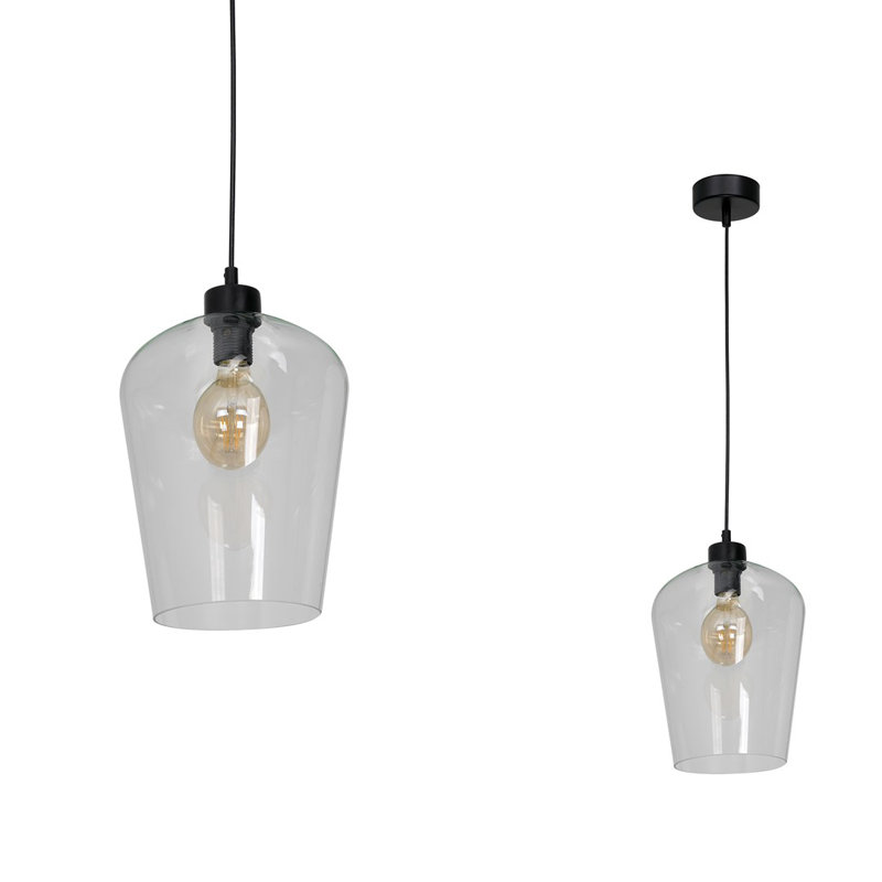 Staceville 1 - Light Black Bell Pendant, Clear