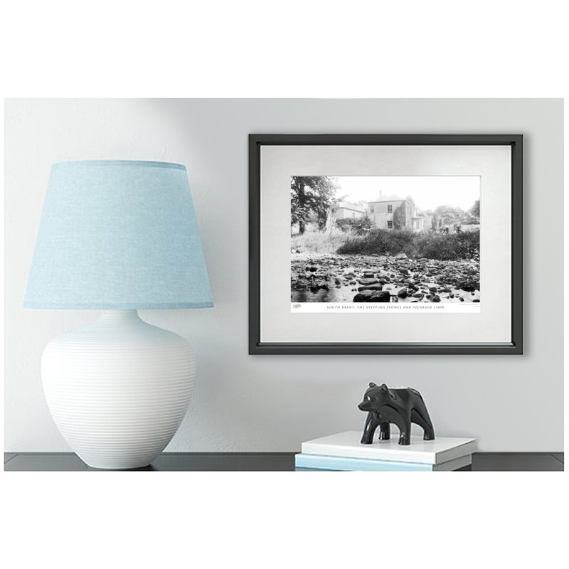 South Brent, The Stepping Stones And Vicarage C1890 by Francis Frith - Single Picture Frame Print, 60cm H x 80cm W x 2.3cm D