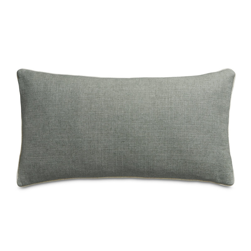 Moro Lumbar Pillow Cover & Insert, Mineral/Ivory Geometric