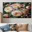 «Blooming Pink White Chrysanthemums - Chrysanthemums», art mural sur toile, 4 pièces-517060707