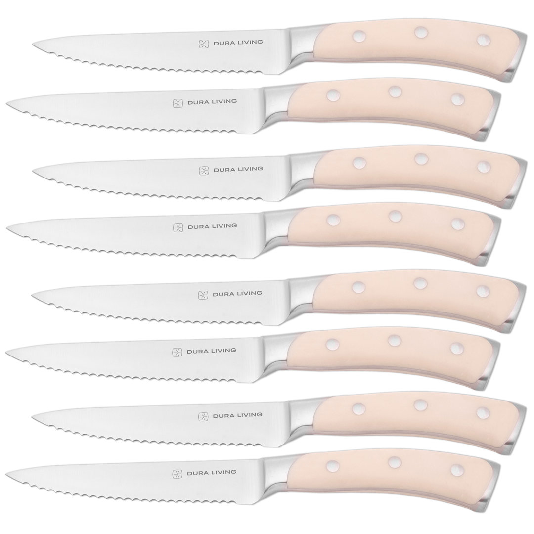 Dura Living Elite 8 Piece Forged Stainless Steel Steak Knife Set (Set of 8) Dura Living Handle