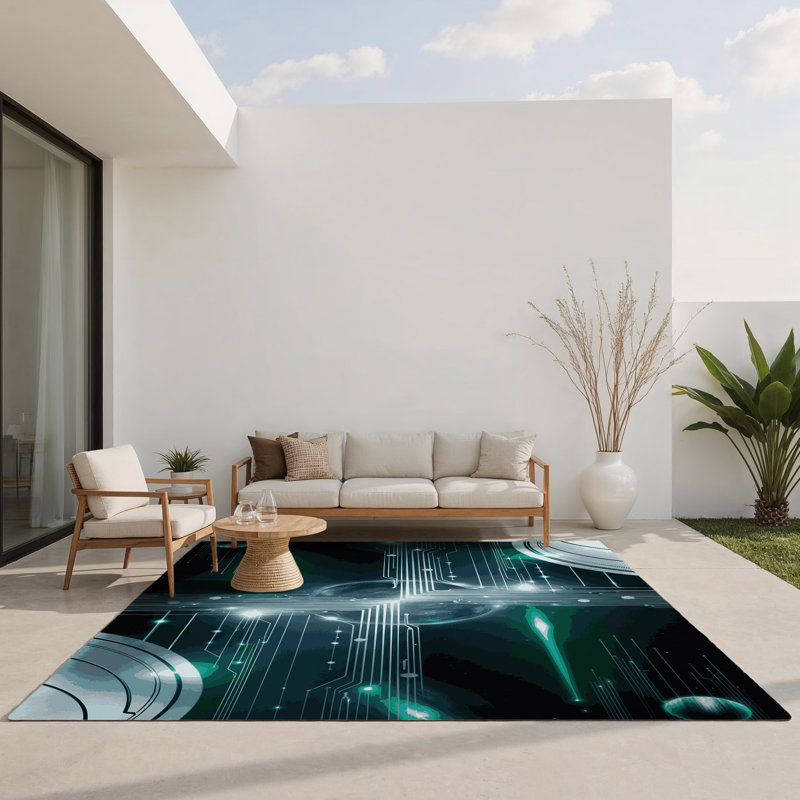 Tapis intérieur et extérieur Hyperspace Rift, Rectangle 1 pi 6 po x 2 pi 6 po