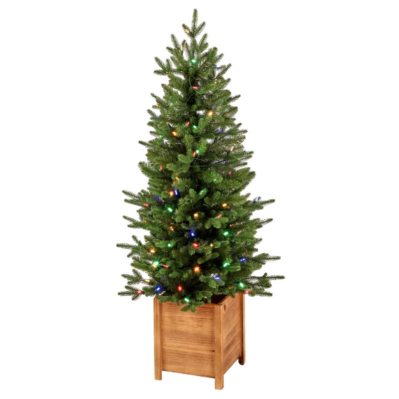Arbre décoratif en pot 4 pi, Multicolore