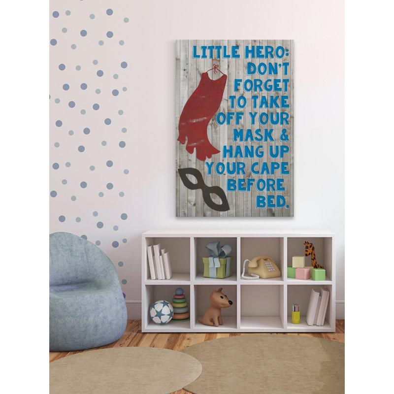 Cicely «Superhero Bedtime Rules», reproduction sur toile tendue, H 45 po x l 30 po x P 1,5 po