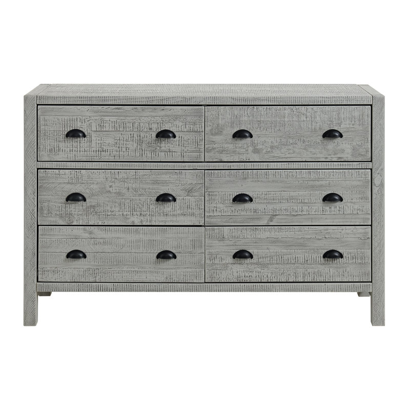 Commode double à 6 tiroirs Arden, Gris