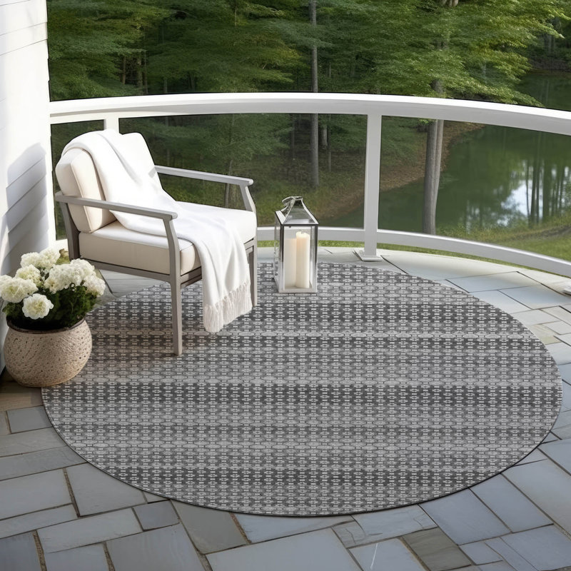 Tapis intérieur / extérieur gris Melisyn , 3 pi x 5 pi