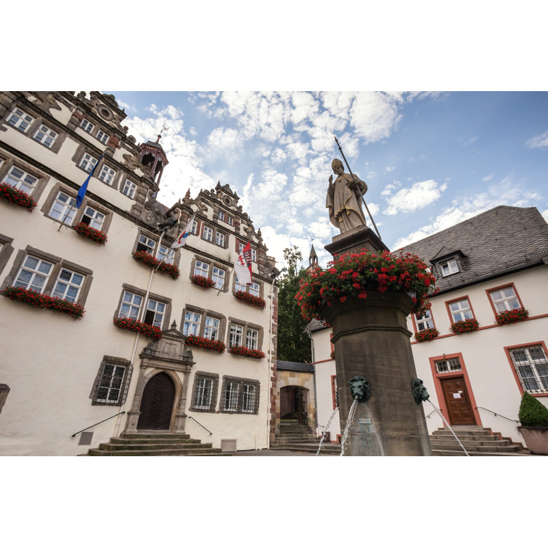 Townhall Hessen Germany - Wrapped Canvas Print, 30cm H x 46cm W