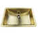 Nantucket Sinks Brightwork Home 15'' Polished Brass Metal Rectangular Bathroom Sink with Overflow