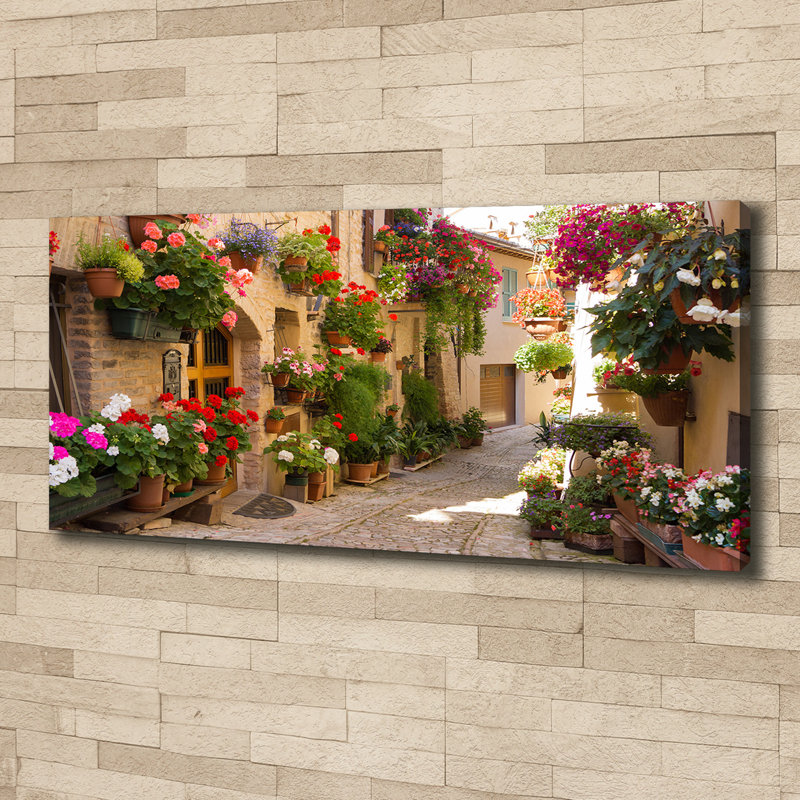 A Charming Street - Wrapped Canvas Print