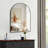 30X40 Inch Arched Wall Mirror With Black Metal Frame | Gift Idea-405426626-382847586