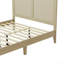 Lit plateforme en bois massif avec tête de lit en rotin, durable et élégant pour les chambres modernes-1943041206