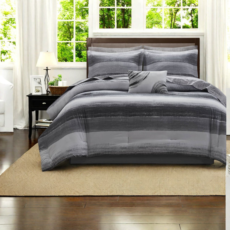 Ensembles de literie pour lit simple de qualité supérieure, rayures en microfibre de coton pour la maison
