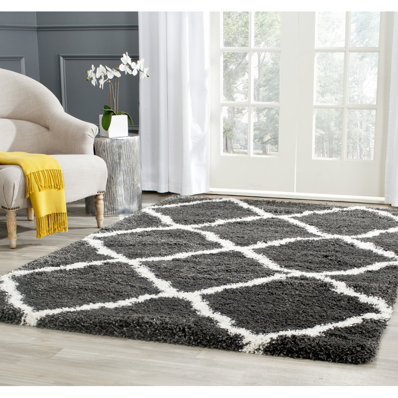 Darroch Shag Performance Geometric Rug, Rectangle 8'6" x 12'