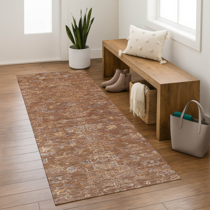Tapis de qualité supérieure lavable à la machine Mayfield Global, Paprika, Tapis de couloir 2 pi 3 po x 7 pi 6 po