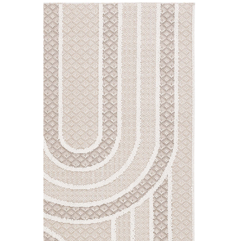 Feflibai Performance Geometric Rug, Rectangle 4' x 6'
