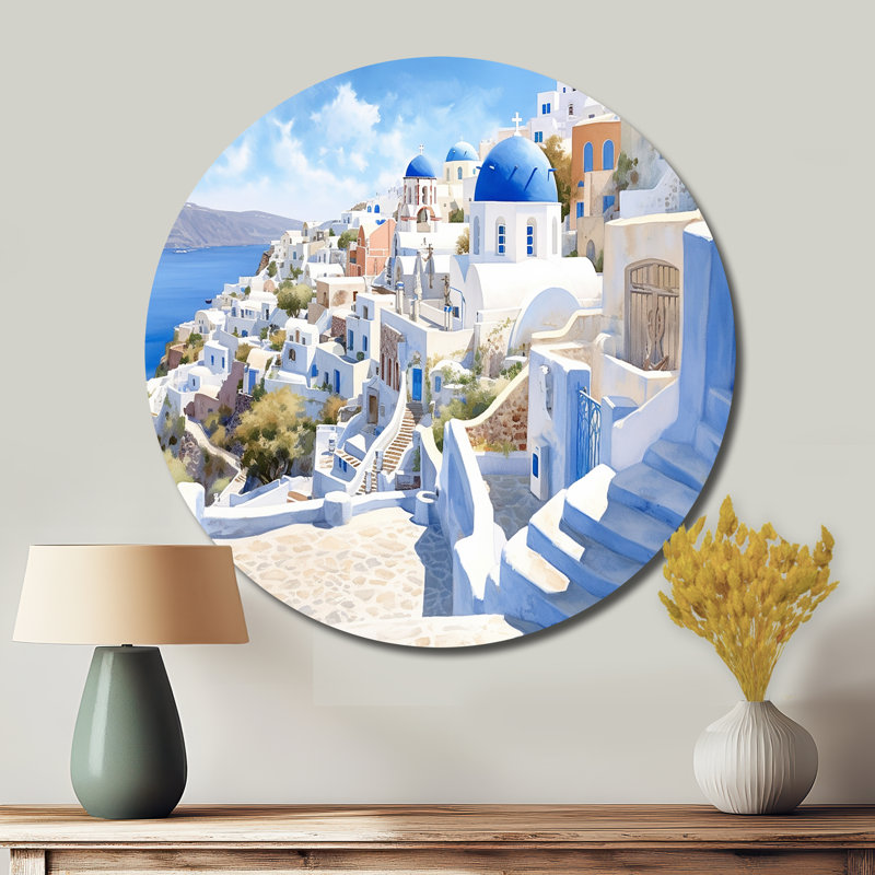 Nicollet - Paysages d'art rond en métal, H 36 po x l 36 po