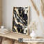 Abstrait noir et doré, reproduction d'art moderne sans cadre Geode-2108276680