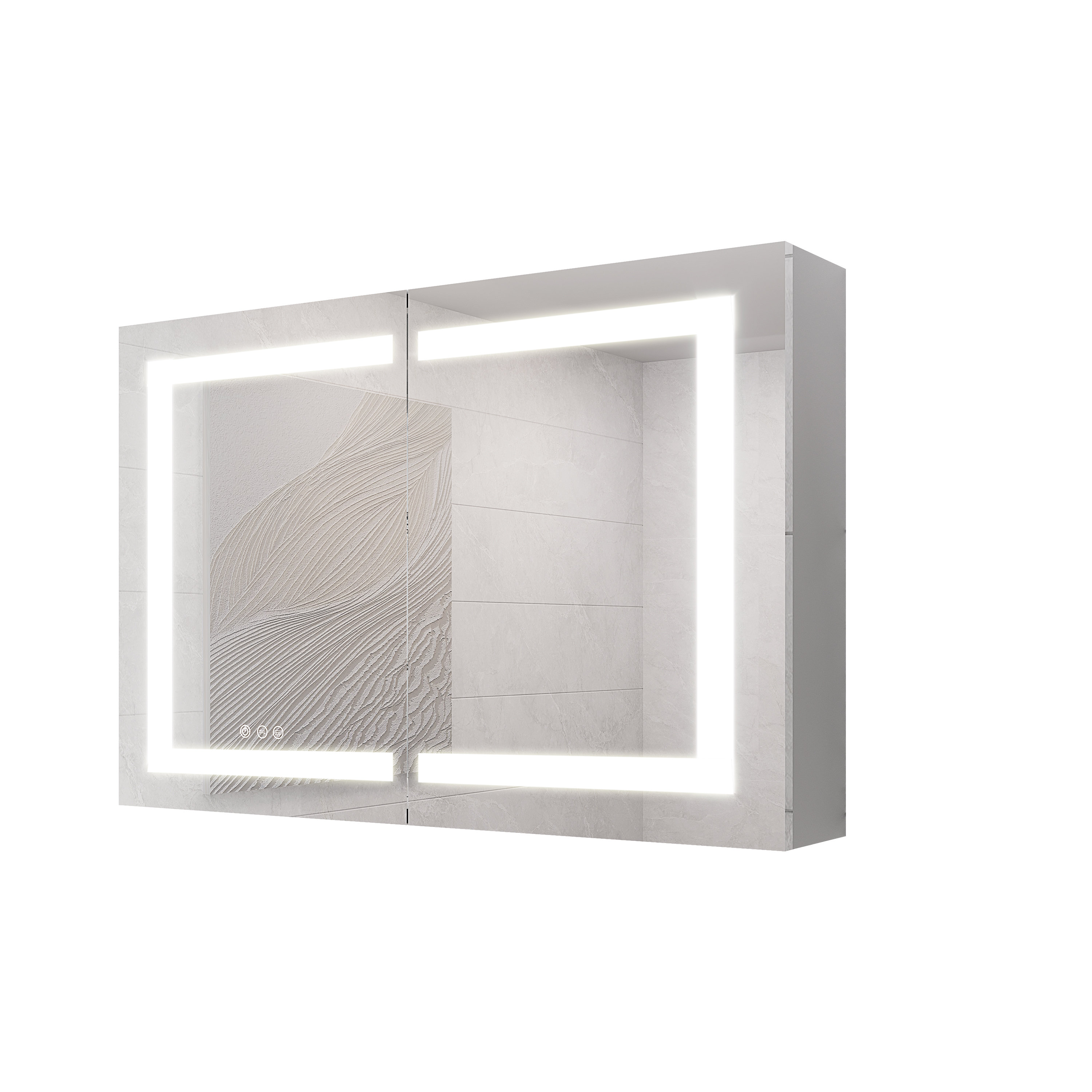 Brayden Studio E8541BDA517748E383819FAB12D2B614 36'' W 24'' H Medicine Cabinet with Mirror 2 Shelves