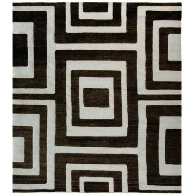 Santa Fe Silver/Black Area Rug